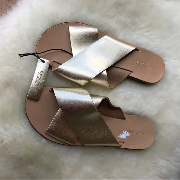 Topshop Shoes - 🔥🔥Topshop Golden Sandals Size 6 Brand New🔥🔥🔥